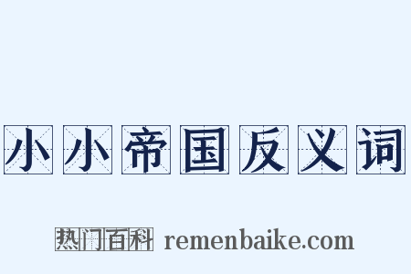 小小帝国反义词是什么意思的图片
